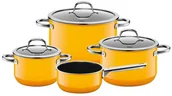 Zestawy garnków i patelni - Silit Zestaw garnków z rondelkiem 4szt Passion żółty 21.0929.7390 - miniaturka - grafika 1