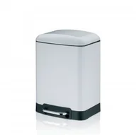 Kosze na śmieci - Kela Davino - kosz otwierany pedałem, 6,0 l, biały, KE-22996 - miniaturka - grafika 1