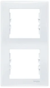 LEDart 2-krotna pionowa - Schneider Electric SEDNA SDN5801121, kolor biały - Klawisze i ramki - miniaturka - grafika 2