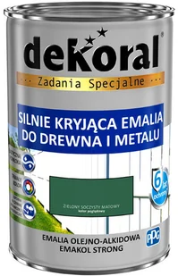 Dekoral Emalia Ftalowa  Emakol Strong Zielony Soczysty Matowy Pojemność 0,9 L - Emalie - miniaturka - grafika 2