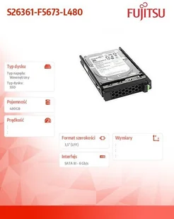 Fujitsu SSD SATA 6G 480GB Mixed-Use 3.5 H-P EP (S26361-F5673-L480) - Dyski serwerowe - miniaturka - grafika 3