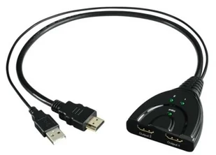 Hama ROZDZIELACZ HDMI 1X HDMI WTYK 2X HDMI GNIAZDO 001217760000 - Rozgałęźniki - miniaturka - grafika 2