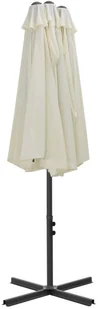 vidaXL Parasol ogrodowy na słupku aluminiowym, 460 x 270 cm, piaskowy - Parasole ogrodowe - miniaturka - grafika 6