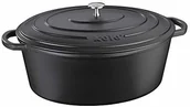 Brytfanny - Kela 11943 naczynie do pieczenia z pokrywką, żeliwo, emaliowana powłoka, wysoka akumulacja ciepła, nadaje się do płyt indukcyjnych, czarny, 9,5 L - miniaturka - grafika 1