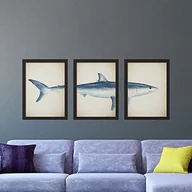 Naklejki na drzwi i meble - Walplus WAL Plus "biały Hai" Poster Dekoracja/naklejka ścienna, wielokolorowy WS5055 - miniaturka - grafika 1