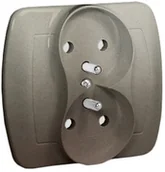 Gniazdka elektryczne - Kontakt Simon Gniazdko Akord podwójne z uziemieniem satyna - miniaturka - grafika 1