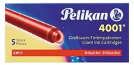 Naboje i atramenty - Pelikan NABOJE DŁUGIE GTP CZERWONE 5szt - miniaturka - grafika 1