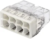 Kostki, złączki, wtyczki - Wago Złącze do puszki podtynkowej 2273-208 0.5-2.5 mm Ilość PIN 8 50 szt przezroczysty szary błyszczący - miniaturka - grafika 1