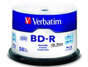 Nośniki danych - Verbatim Blu-Ray Bd-r 25GB zapis 6x Cb 50 szt - miniaturka - grafika 1