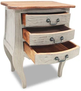 vidaXL Szafka nocna, lite drewno z odzysku, 48 x 35 64 cm - Szafki nocne - miniaturka - grafika 4