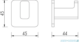 Omnires Nelson haczyk pojedynczy grafit NL80115GR - Wieszaki łazienkowe - miniaturka - grafika 2