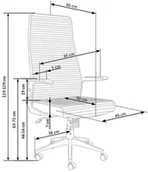 Fotele i krzesła biurowe - Halmar Fotel biurowy obrotowy gabinetowy AREZZO szary (popielaty) - miniaturka - grafika 1