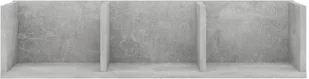 vidaXL vidaXL Półka ścienna na płyty CD, betonowa szarość, 75x18x18 cm - Półki do salonu - miniaturka - grafika 4