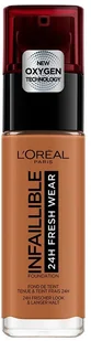 Fresh L'Oréal Paris L'Oréal Paris Infaillible 24H Wear Make-up 340 Copper, wysoka siła krycia, długo utrzymująca się, wodoodporny, oddychający, 30 ml - Podkłady do twarzy - miniaturka - grafika 3