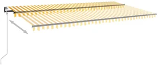 VidaXL Lumarko Automatycznie zwijana markiza, 600x350 cm, żółto-biała! 3069248 VidaXL - Markizy - miniaturka - grafika 3