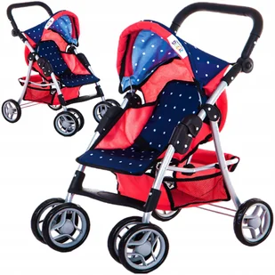 Duży wózek dla lalek Spacerówka +lalka Bobas Doris - Wózki dla lalek - miniaturka - grafika 2