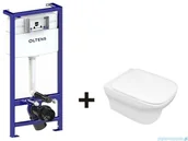 Stelaże i zestawy podtynkowe do WC - Oltens zestaw podtynkowy stelaż + miska Gulfoss SmartClean z deską Slim wolnoopadającą 50001000/42509000 - miniaturka - grafika 1