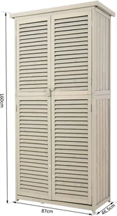 Outsunny SZOPA NA NARZĘDZIA DOMEK 4 półki szary - Altany ogrodowe - miniaturka - grafika 2