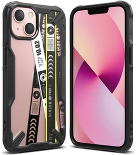 RINGKE Fusion X Design etui pancerny pokrowiec z ramką iPhone 13 mini czarny (Ticket band) (FXD540E43) FXD540E43 - Etui i futerały do telefonów - miniaturka - grafika 2