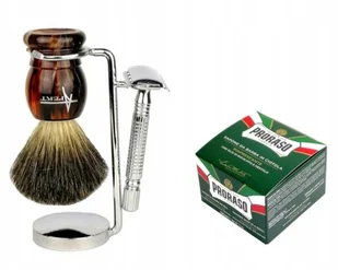 Zestaw Do Golenia Pędzel Stojak Maszynka Żyletki - Zestawy kosmetyków męskich - miniaturka - grafika 5