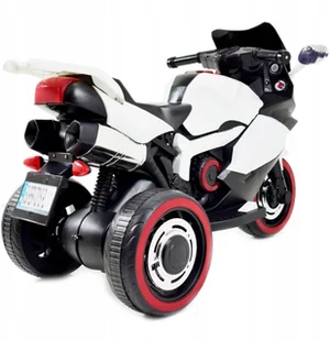 Super-Toys DUŻY MOTOR ŚCIGACZ STRONG 2 EXCLUSIVE, ŚWIECĄCE KOŁA/DLX518 DLX-518-BIAŁY - Pojazdy elektryczne dla dzieci - miniaturka - grafika 4