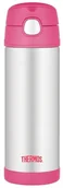 Termosy - Thermos Termos dziecięcy ze słomką 470 ml różowy 120023 - miniaturka - grafika 1