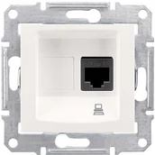 Gniazdka elektryczne - Schneider Electric Schneider Sedna kremowy gniazdo komputerowe 1 SDN4300123 - miniaturka - grafika 1