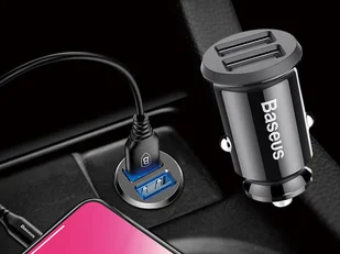 Baseus Baseus Grain ładowarka samochodowa 2x USB 5V 3.1A black (CCALL-ML01) - Ładowarki samochodowe - miniaturka - grafika 9