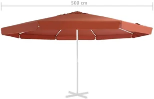 vidaXL Pokrycie do parasola ogrodowego terakotowe 500 cm 312543 - Pozostałe meble ogrodowe - miniaturka - grafika 5