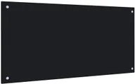 Akcesoria i części AGD - vidaXL Panel ochronny do kuchni, czarny, 100x50 cm, szkło hartowane - miniaturka - grafika 1
