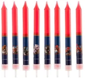 Urodziny dla dorosłych - Dekora Świeczka na tort "Spiderman" mix DEKORA 9 cm 8 szt DK346193 - miniaturka - grafika 1