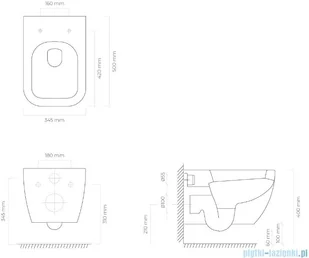 Oltens Vernal PureRim z deską slim 42507000 - Miski WC - miniaturka - grafika 2