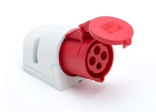 PCE Gniazdo siłowe zasilające stałe IP44 32A 400V 3P+Z 124-6 - Osprzęt siłowy - miniaturka - grafika 2