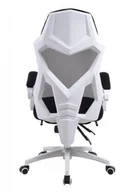 Fotele gamingowe - Zenga.pl Yoda White z podnóżkiem - miniaturka - grafika 1