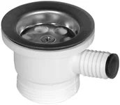 Syfony - Jano Montaż syfon do zlewozmywaka i pralki Jano z sitkiem S2031 - miniaturka - grafika 1