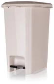 Kosze na śmieci - Banquet Kosz na śmieci pedałowy STEP 25 l, kremowy - miniaturka - grafika 1