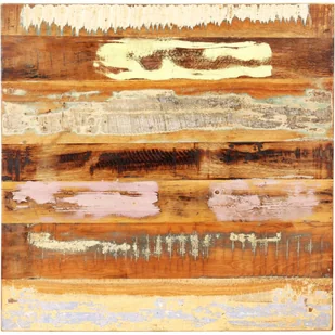 vidaXL Kwadratowy blat stołu 70x70 cm, 25-27 mm, lite drewno z odzysku vidaXL - Blaty meblowe i parapety okienne - miniaturka - grafika 2