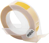 Papier do drukarek - Dymo Omega, 9mm x 3m, biały druk / żółty podkład, taśma zamiennik - miniaturka - grafika 1