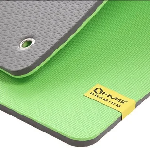 HMS PREMIUM PREMIUM MFK08 GREEN-BLACK 17-44-265 Mata fitness klubowa z otworami abisal-17-44-265-0 - Maty do ćwiczeń - miniaturka - grafika 2