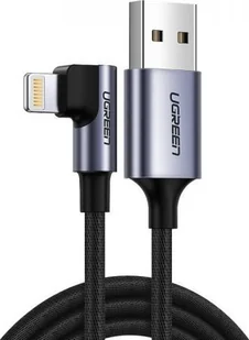 UGREEN kabel kątowy Lightning MFI 1m 2,4A Czarny ugreen_20200420143156 - Kable USB - miniaturka - grafika 2
