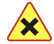 Wyposażenie miejsc publicznych - znak ostrzegawczy A-5 skrzyżowanie dróg - miniaturka - grafika 1