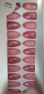 Paznokcie Sztuczne Tipsy Wzory Różowa Syrenka 24 - Sztuczne paznokcie i akcesoria - miniaturka - grafika 4