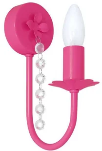Milagro Kinkiet LAMPA ścienna LAURA 1135 dziecięca OPRAWA świecznikowa z kryształkami crystal szara 1135 - Lampy ścienne - miniaturka - grafika 3