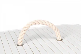 Kosz bambusowy na pranie 80L biało-szary - Kosze na bieliznę - miniaturka - grafika 4