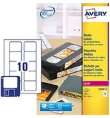 Dodatki do drukarek i skanerów - Avery multimediów na 8,89 cm płytach CD/DVD etykiety do drukarki Tusz do drukarki atramentowej 10 Pro arkuszy 70 X 52 MM 250 etykiet L7666-25 - miniaturka - grafika 1