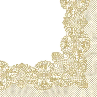 Serwetki Royal Lace Gold SDL089209 - Dekoracje i nakrycia stołu na imprezę - miniaturka - grafika 2