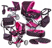 Wózki dla lalek - Doris Wózek Głęboki/spacerowy Dla Lalek xxl Lalka - miniaturka - grafika 1