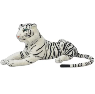 vidaXL vidaXL 80164 Tiger Toy Plush White XXL - Untranslated - Maskotki i pluszaki - miniaturka - grafika 2