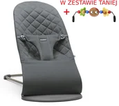 Leżaczki i huśtawki - Baby Bjorn Bliss leżaczek z zabawką antracytowy - miniaturka - grafika 1