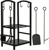 Akcesoria kominkowe - Saska Garden STILISTA STOJAK REGAŁ NA DREWNO KOMINKOWE + AKCESORIA 40070353 - miniaturka - grafika 1